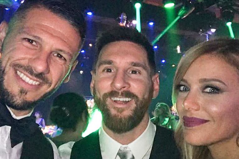 Selfie en el casamiento de Messi