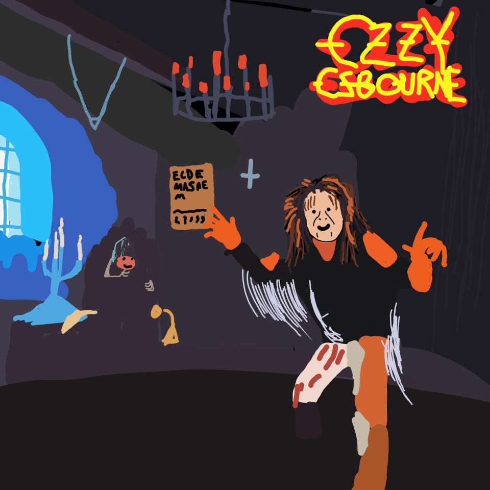 Ozzy Osbourne art in MS Paint