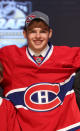 PITTSBURGH, PA - JUNE 22: Alex Galchenyuk, third overall pick by the Montreal Canadiens, poses on stage during Round One of the 2012 NHL Entry Draft at Consol Energy Center on June 22, 2012 in Pittsburgh, Pennsylvania. (Photo by Bruce Bennett/Getty Images)