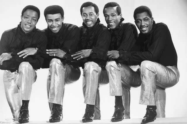 <p>Michael Ochs Archives/Getty</p> Eddie Kendricks, Paul Williams, Melvin Franklin, David Ruffin and Otis Williams of The Temptations pose for a photo in 1965
