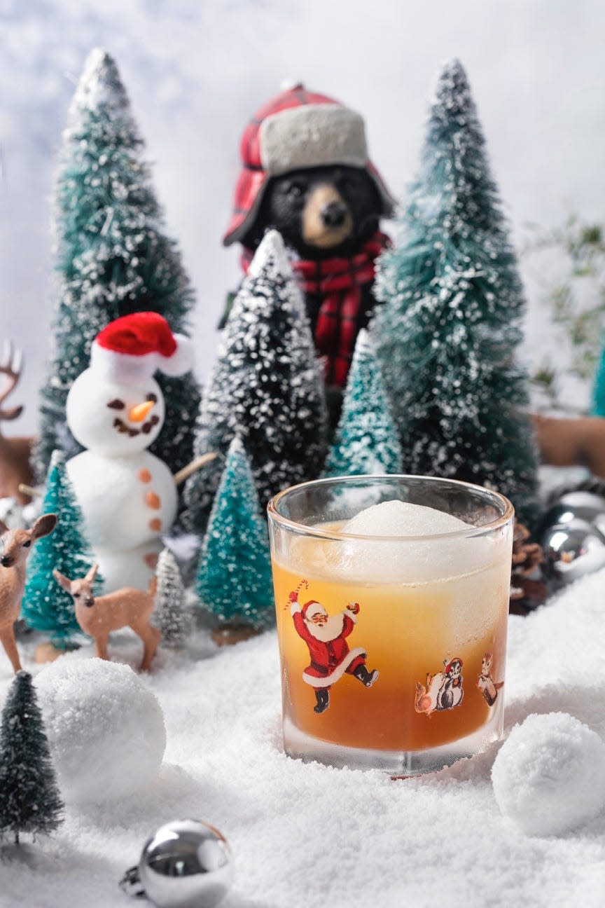 Snowball Old-Fashioned is available at the 2021 Miracle, Christmas-themed pop-up bar in NuLu through Dec. 31, 2021.