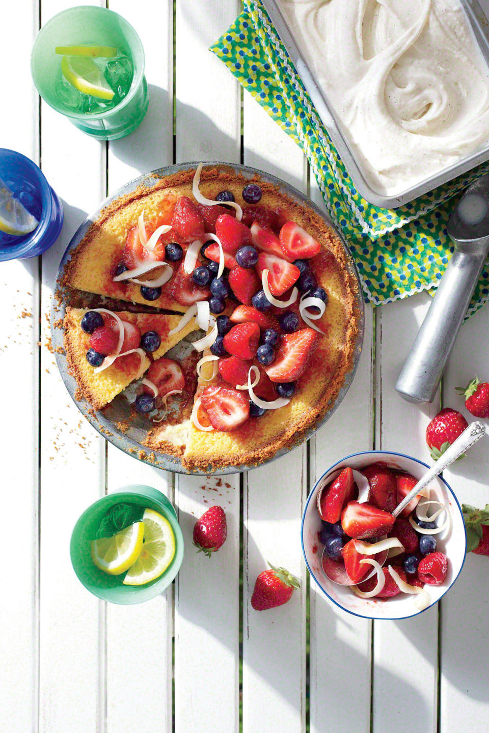 Whiskey Pie with Tipsy Berries