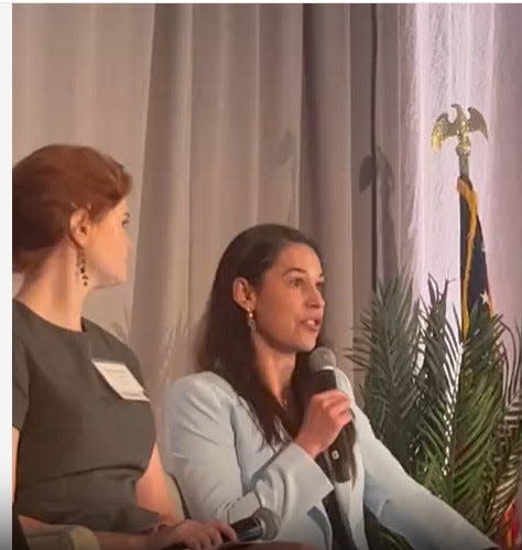 Rep. Tiffany Esposito at SWFL Inc. State of Region Sept. 7, 2023 - screenshot for video clip