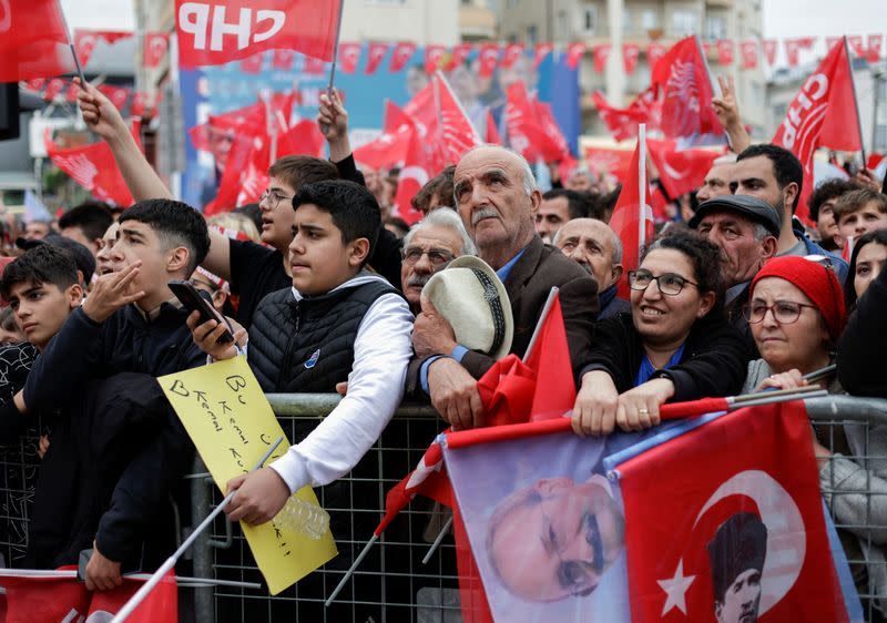 Presidential candidate Kemal Kilicdaroglu holds a rally ahead of presidential elections, in Bursa