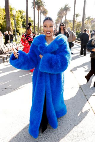 Cardi B Makes Runway Debut in Bright Blue Faux Fur Coat at L.A. Balenciaga  Street Show