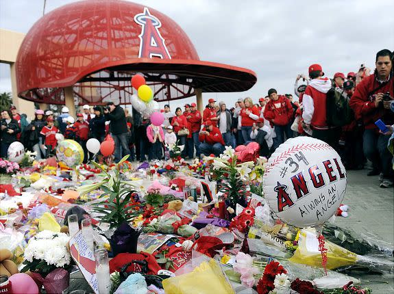 Nick Adenhart (April 9, 2009): No one envisioned after the 22-year-old Adenhart pitched six innings against the Oakland A's that the young pitcher would never make another appearance in the majors again. He was killed in a car crash just hours after leaving the ballpark. Two other passengers were pronounced dead at the scene, while Adenhart died a short time later at the University of California-Irvine Medical Center. The driver of the vehicle, Andrew Gallo, 22, was indicted by an Orange County grand jury on May 27, 2009 on three counts of murder; Gallo had a blood-alcohol content of .19 percent two hours after the crash.