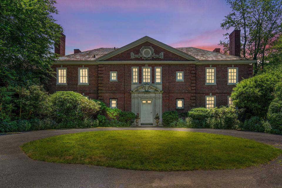 This Rye estate was designed in 1913 by architect Mott Schmidt, who created "country" homes for Rockefellers, Astors and Vanderbilts. The president of Paramount Pictures once lived here and scenes for the 1954 film 'Sabrina" were shot on the grounds.