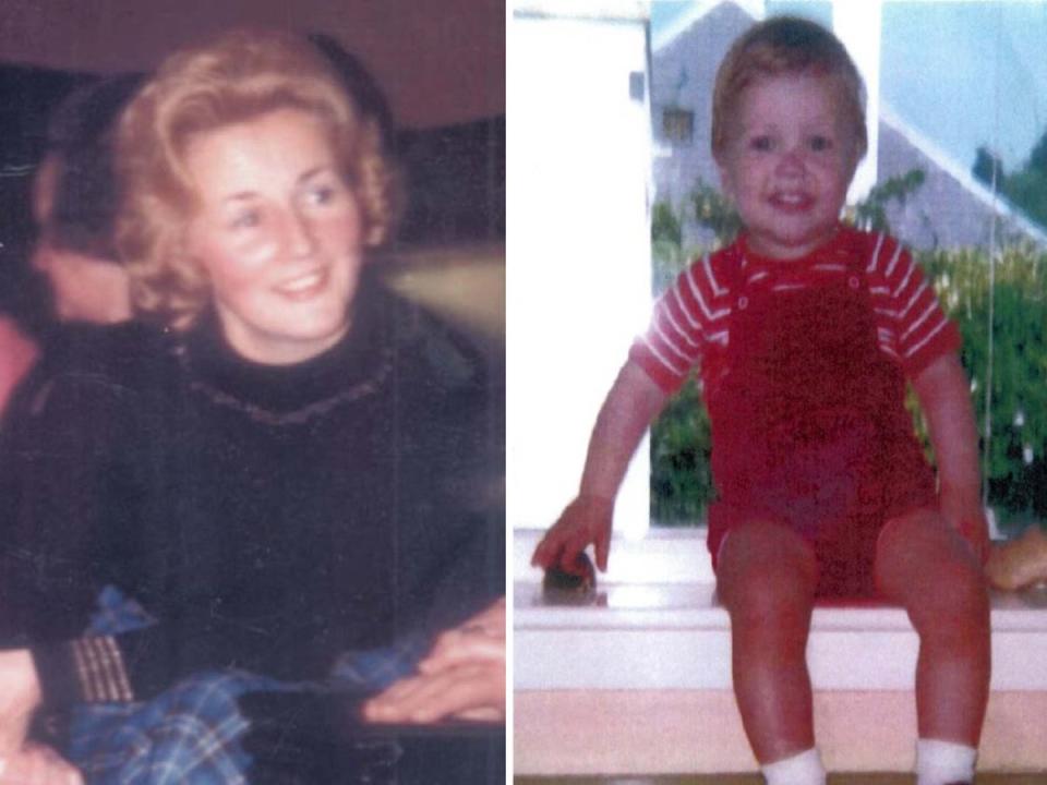 Renee MacRae y su hijo Andrew de tres años desaparecieron sin dejar rastro el 12 de noviembre de 1976 (PA)