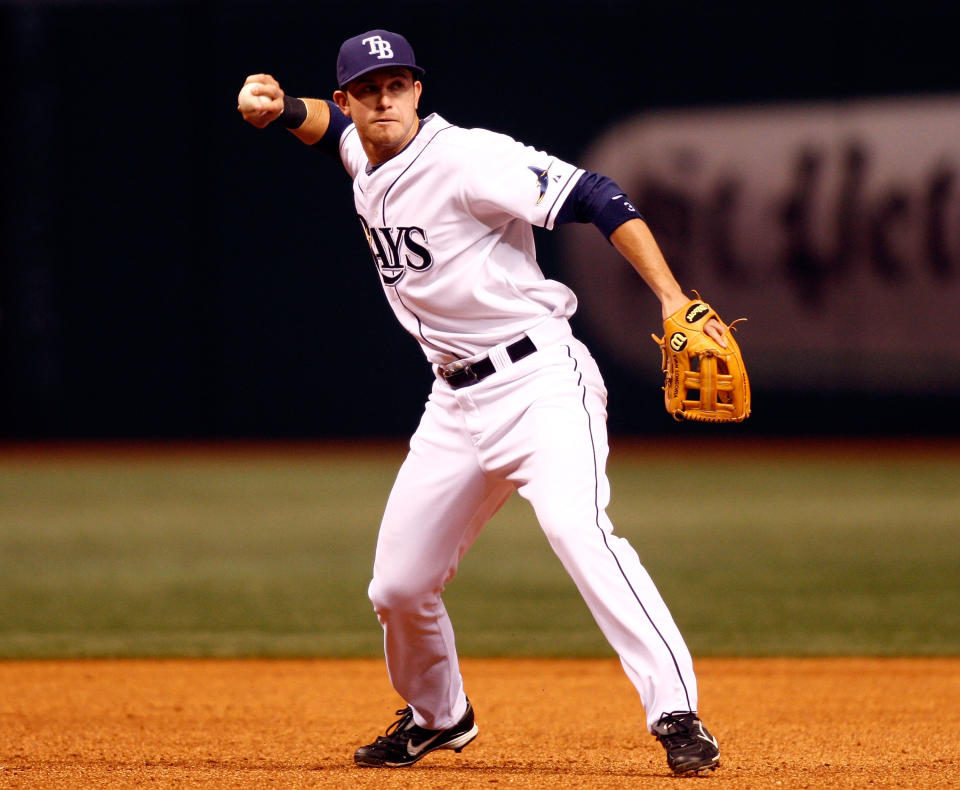 Evan Longoria大聯盟生涯2008年從坦帕灣光芒隊起步。（Photo by J. Meric/Getty Images）