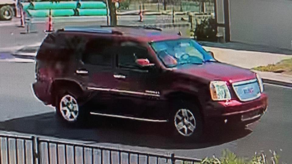 The suspect's car – a maroon Yukon Denali. / Credit: Las Vegas Metropolitan Police Department