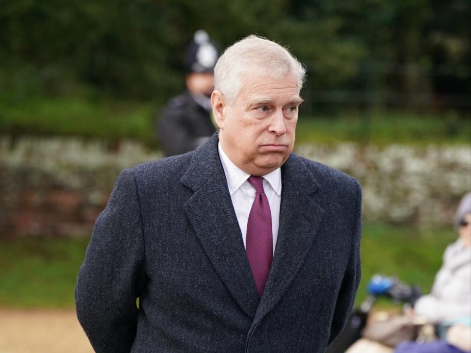 Prince Andrew photographed in December 2022 (PA)