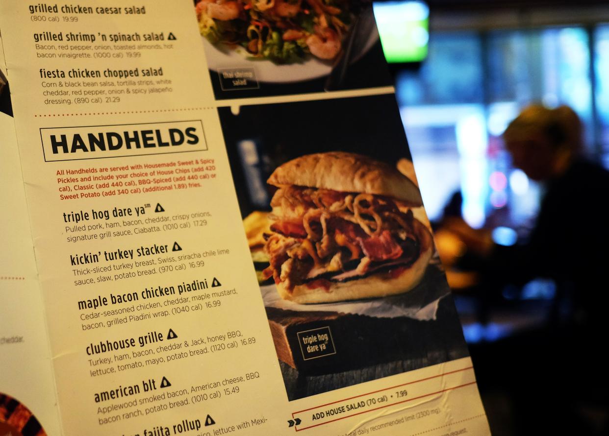 The menu at an Applebee's in New York on November 30, 2015. (Photo credit should read JEWEL SAMAD/AFP via Getty Images)