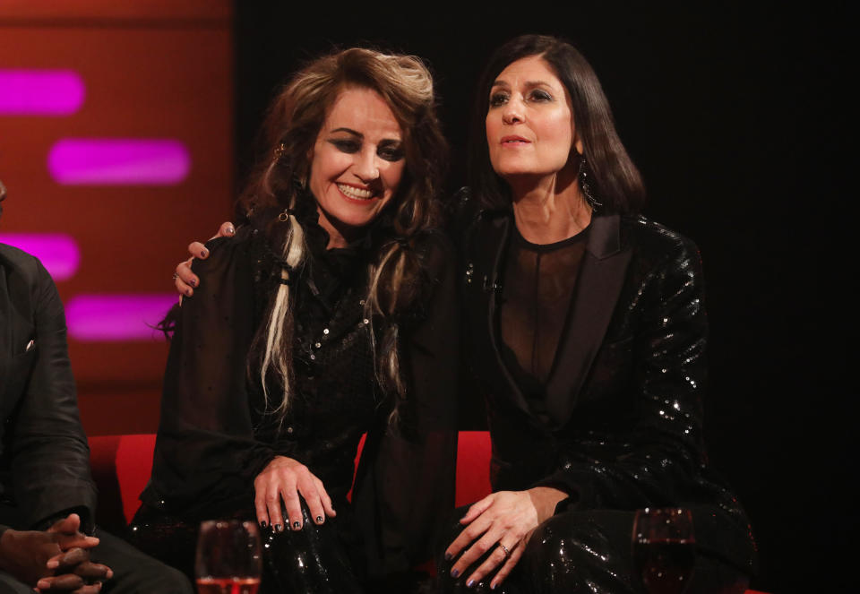 Siobhan Fahey and Marcella Detroit on 'the Graham Norton Show' in 2019. (Photo: Isabel Infantes/PA Images via Getty Images)