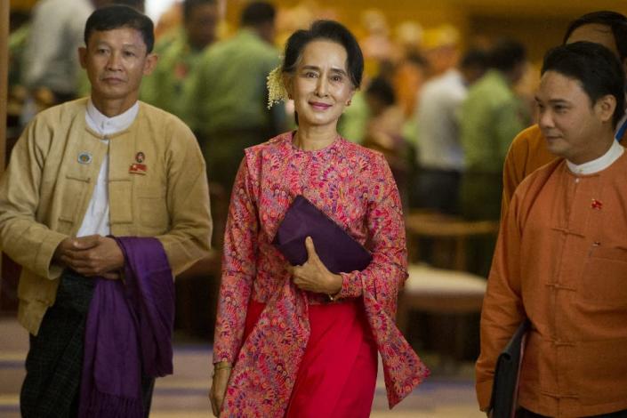 Aung San Suu Kyi, 70, is barred from Myanmar's presidency by a constitution that thwarts her ambition to lead the country away from decades of military rule (AFP Photo/Ye Aung Thu)