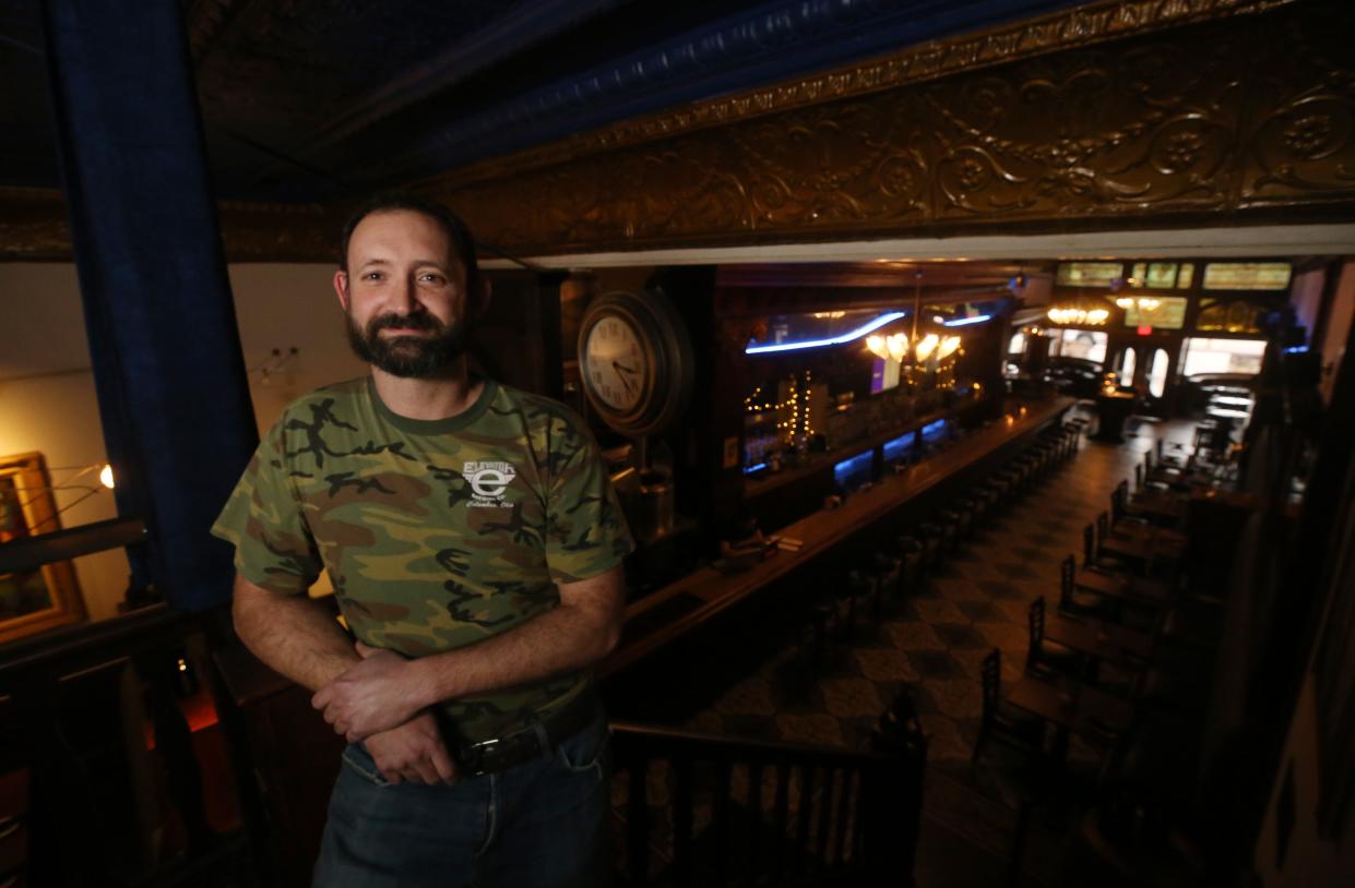 Larry Schulman, pictured Jan. 6, is general manager of the Elevator Brewery & Draught Haus, 161 N. High St. The building was constructed in 1897 and originally was the Bott Brothers' Billiards.