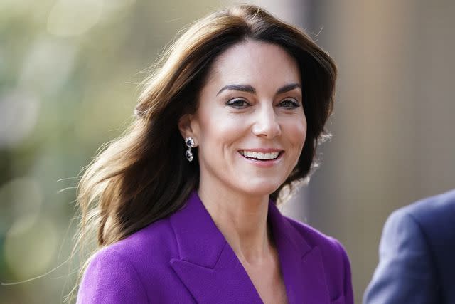 <p>Aaron Chown/PA Images via Getty Images</p> Kate Middleton at the Shaping Us National Symposium on Nov. 15, 2023