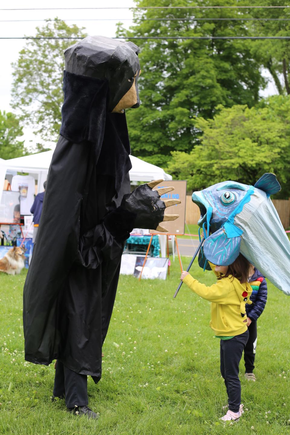 Children enjoy the live performers at Vestival 2022.