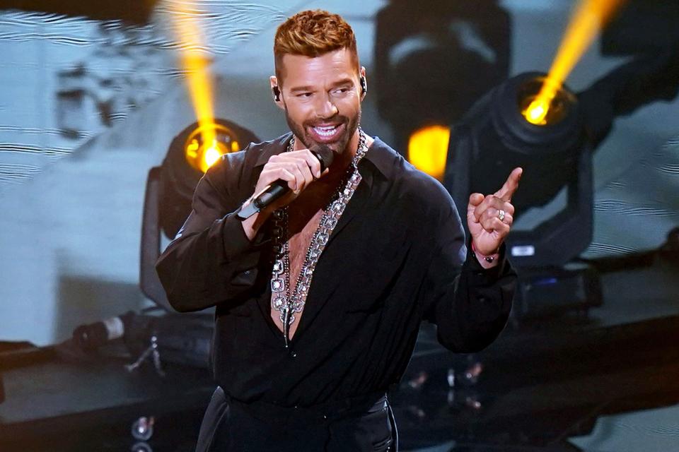 <p>Ricky Martin puts on a show at the 2020 Latin Grammy Awards on Monday in Miami.</p>