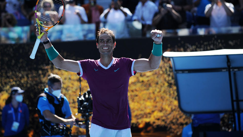 Rafael Nadal breezed into the second round of the Australian Open on Monday. (Photo by Recep Sakar/Anadolu Agency via Getty Images)