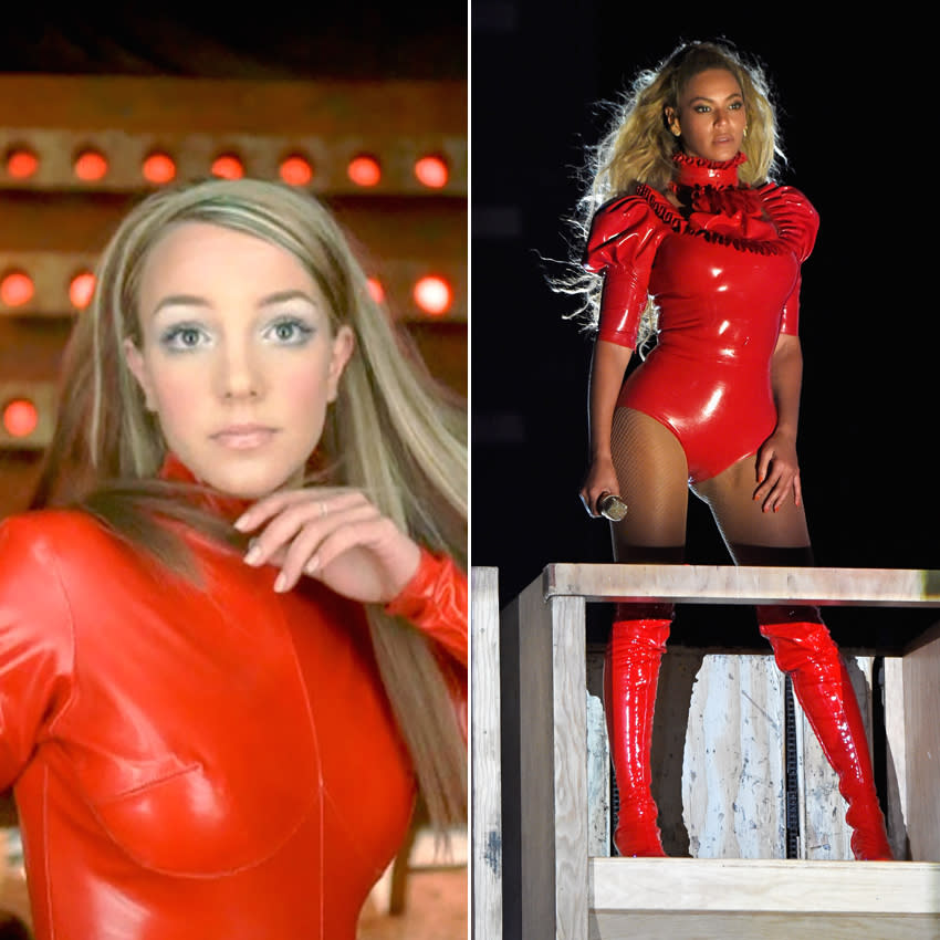 <p>We really didn't think anyone but Britney could pull off a latex bodysuit, but Beyonce left us pleasantly surprised. </p>