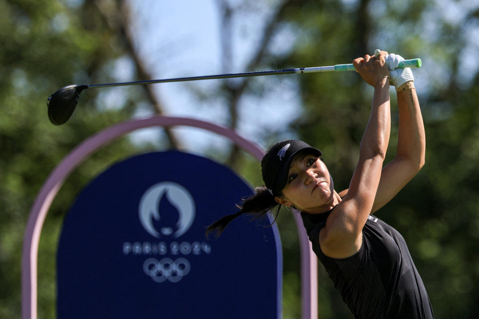 New Zealand's Lydia Ko competes during the fourth round of the women's golf individual competition at the Paris 2024 Olympic Games on Aug. 10. (Emmanuel Dunand/AFP via Getty Images)