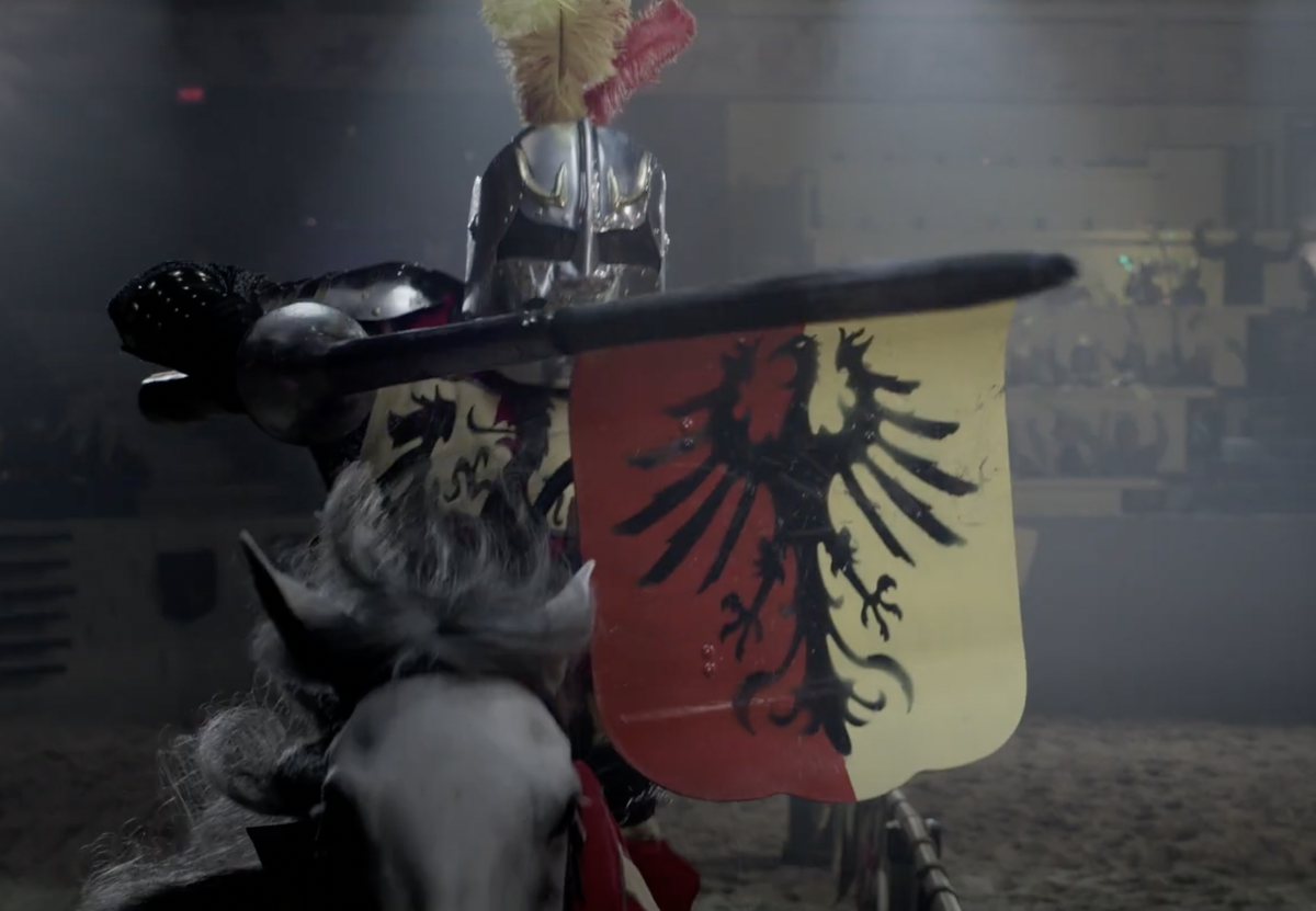 A knight of the Medieval Times Dinner and Tournament   (Medieval Times Dinner & Tournament/YouTube)