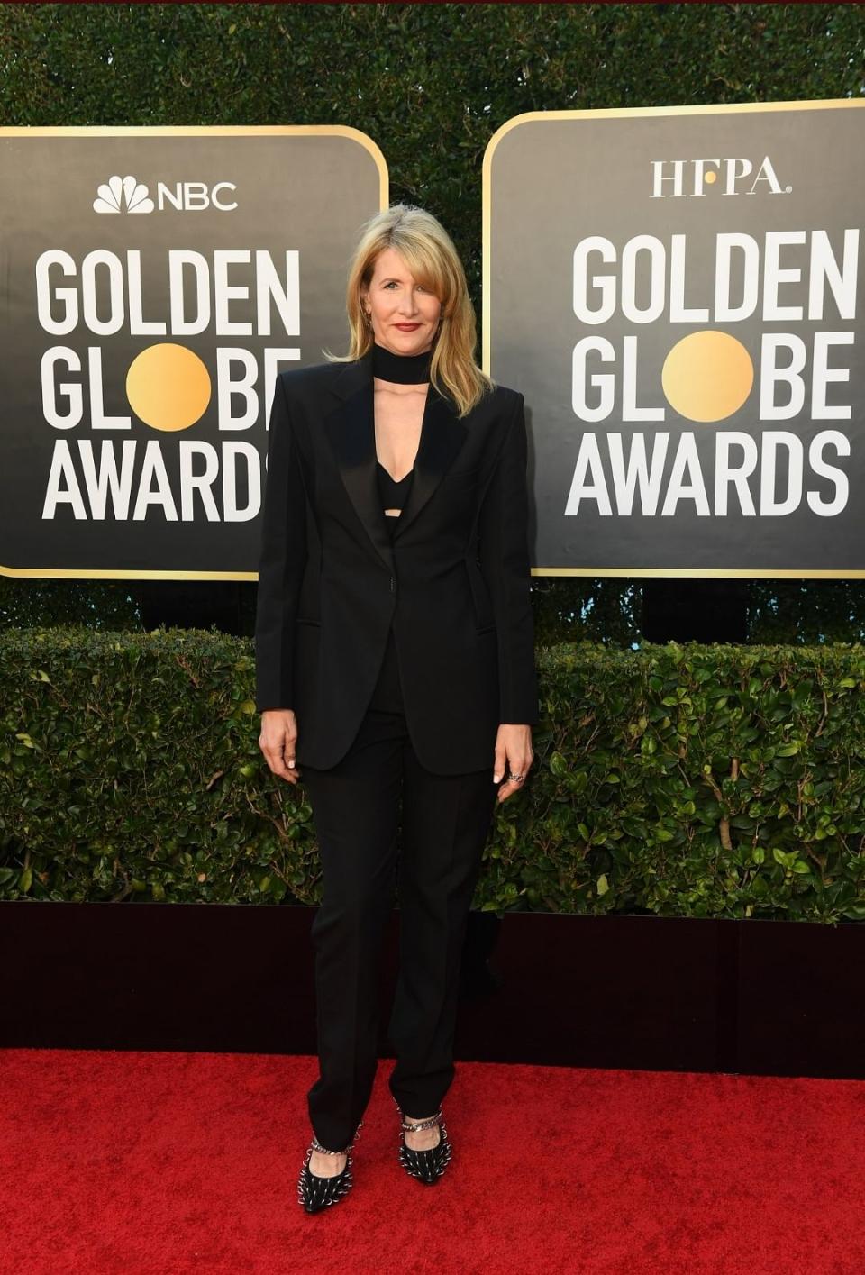 <p>Laura Dern at the Golden Globes in a Givenchy.</p>