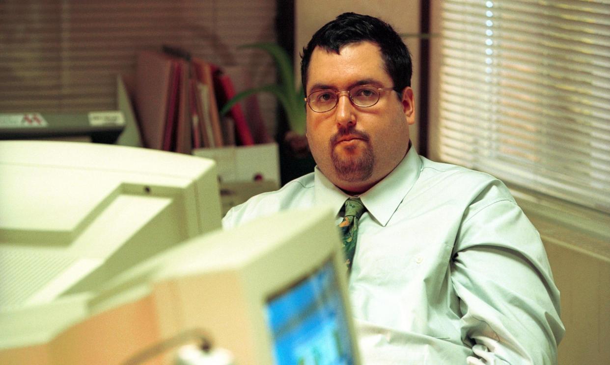 <span>Ewen MacIntosh as Keith Bishop in the 2003 Christmas special of The Office.</span><span>Photograph: Jack Barnes/BBC</span>