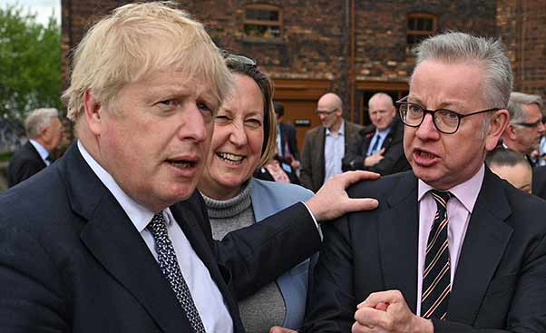 Michael Gove and Boris Johnson were key figures during the COVID pandemic. (Getty)