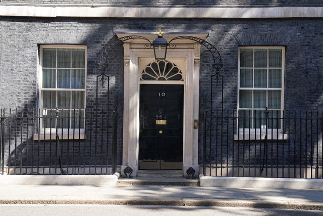 The door of 10 Downing Street, London