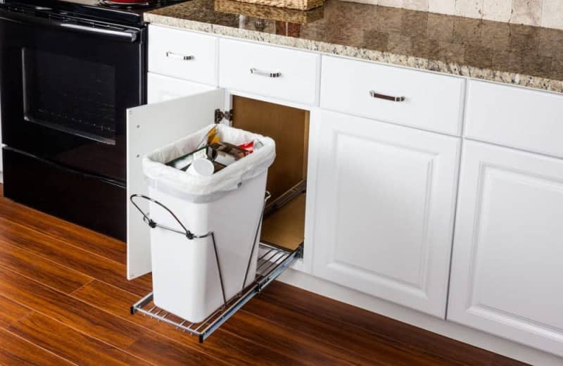 Hardware Resources Sliding Under Sink Trash Can System