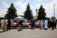 Funeral of the Afzaal family that was killed in what police describe as a hate-motivated attack, in London