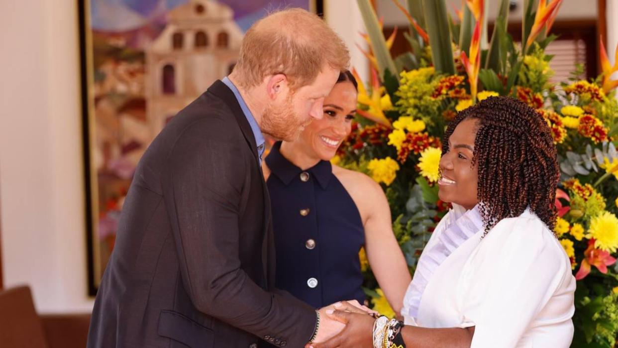 Harry and Meghan with Vice President Francia Marquez