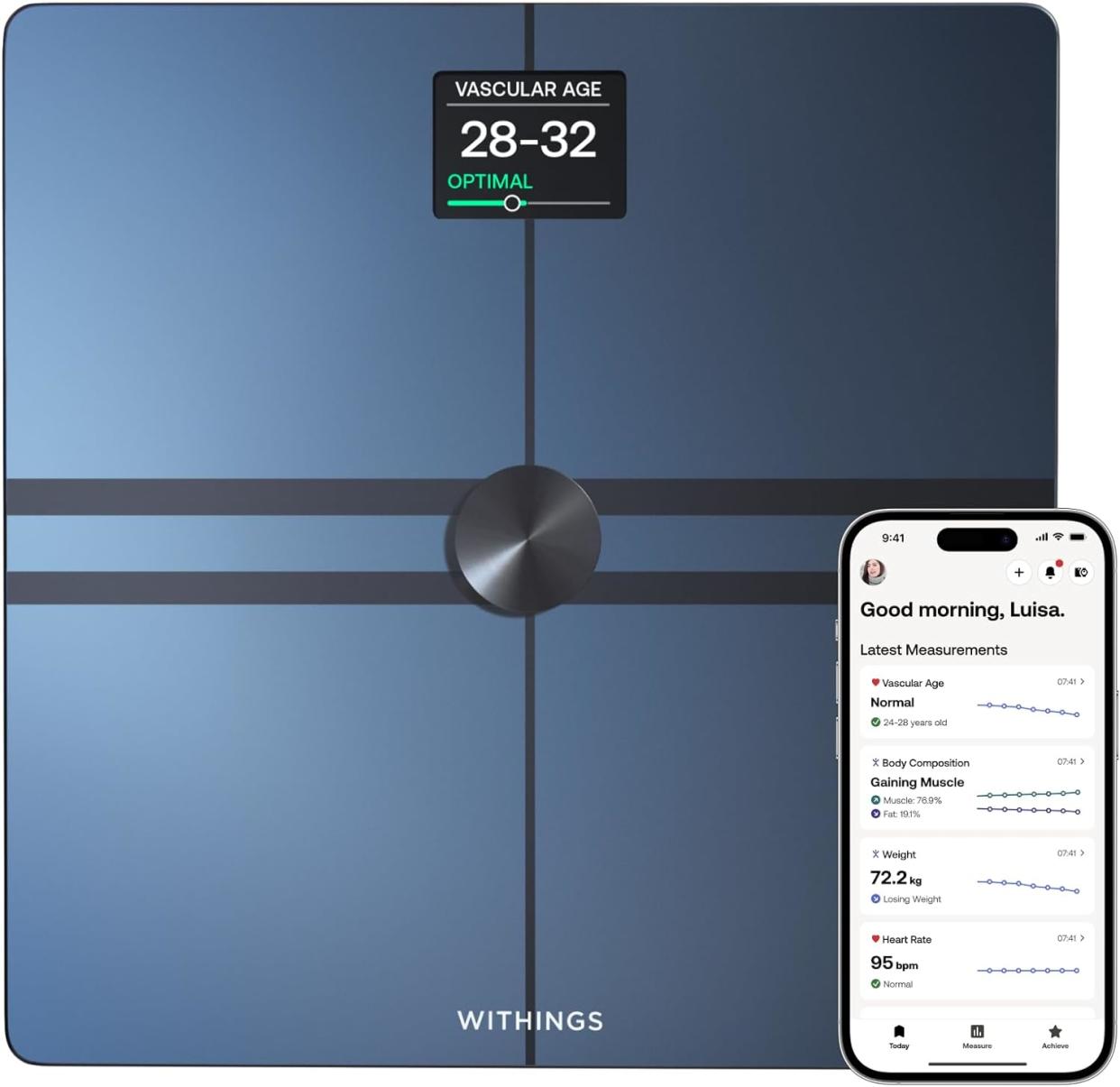 Withings Body Comp smart scale and mobile app