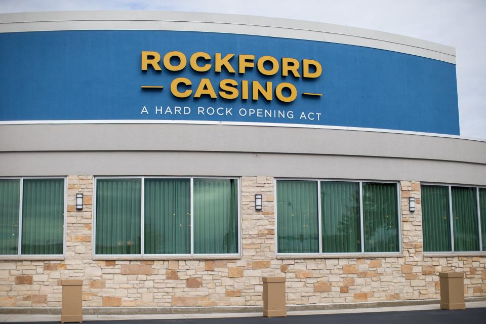 Rockford's temporary casino, A Hard Rock Opening Act, seen here Thursday, Oct. 14, 2021, opened Nov. 10, 2021, at 610 N. Bell School Road.