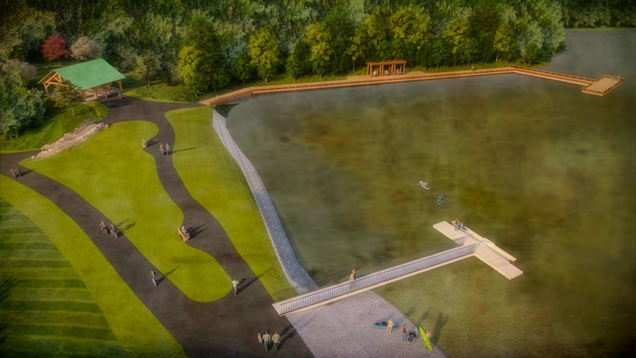 This rendering from the Medina County Park District shows access to Lake Medina near the Granger Road entrance.