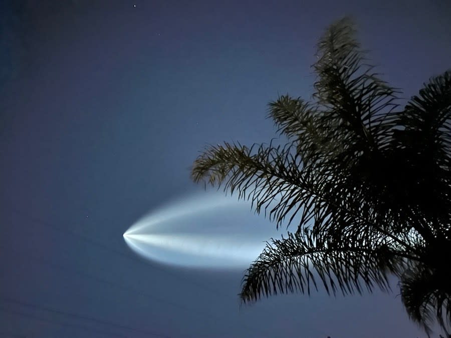 SpaceX Starlink launch visible from Chula Vista (FOX 5/KUSI)