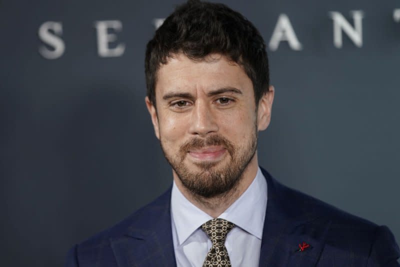 Toby Kebbell arrives on the red carpet at the world premiere of Apple TV+'s "Servant" at BAM Howard Gilman Opera House in 2019 in New York City. Photo by John Angelillo/UPI