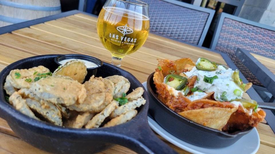 Food and beer at Las Vegas Brewing Company