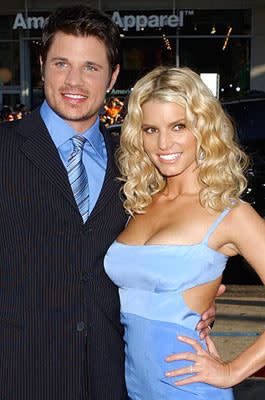 Nick Lachey and Jessica Simpson at the Hollywood premiere of Warner Bros. Pictures' The Dukes of Hazzard