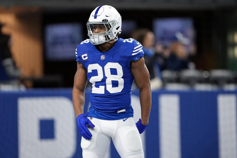 Jonathan Taylor #28 de los Indianapolis Colts tiene potencial de fantasía