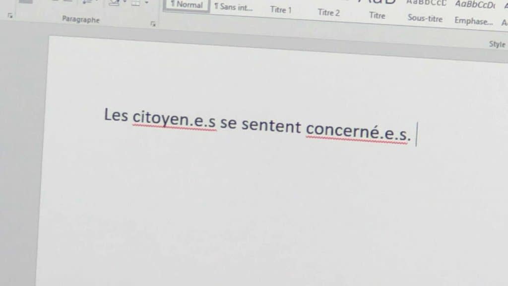 Exemple d'écriture inclusive.  - BFM Lyon