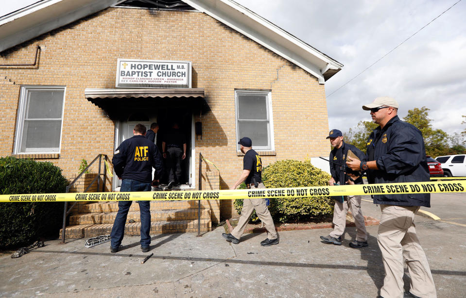 ATF agents gather outside