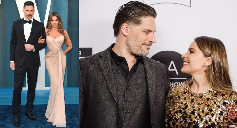  Joe Manganiello and Sofia Vergara attend the 2022 Vanity Fair Oscar Party and at the 2020 LA Art Show Opening Night at Los Angeles Convention Center