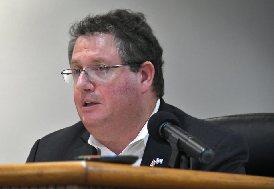 Representative Randy Fine at the Brevard County Legislative Delegation meeting, held Oct. 25 at the Canaveral Port Authority Board of Commissioners meeting room.