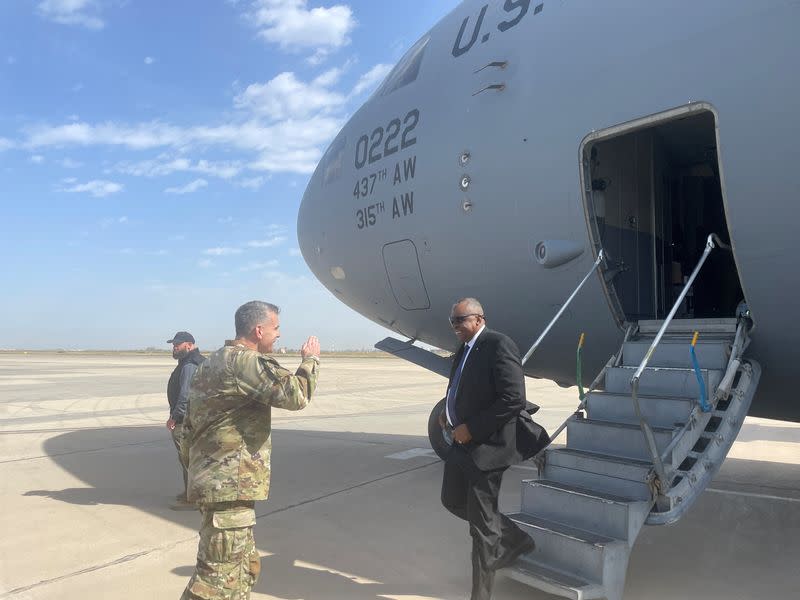 U.S. Defense Secretary Lloyd Austin makes an unannounced trip to Baghdad