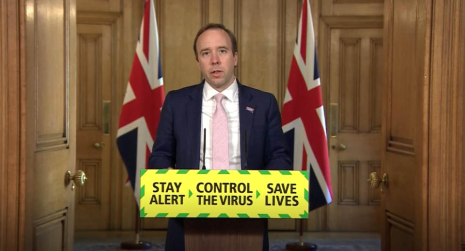 Health secretary Matt Hancock said the £600 million Infection Control Fund will be used to reduce infections in care homes and save lives. Photo: Getty