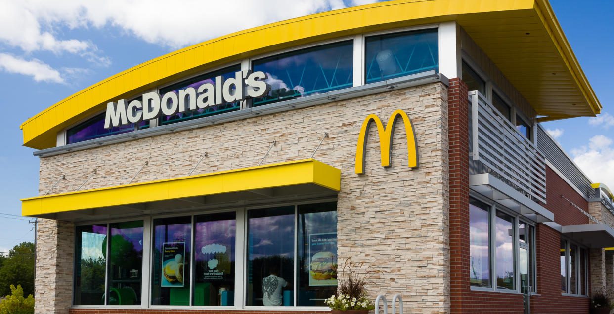 Contemporary McDonald's exterior.