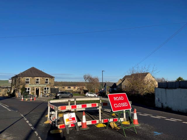 Burst water main in Sheffield