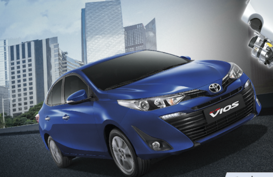 Toyota Vios 在寮國的 2018 年式車型，全車系皆為 7 氣囊。